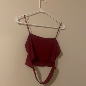 Maroon colored crop top from SHEIN. Size Medium. Worn once.